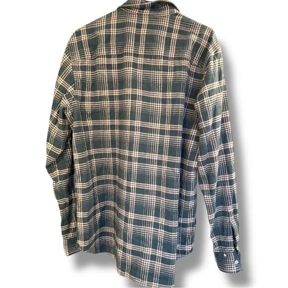 Theory Men’s Noll NP Flannel Button-Up in Charcoal/Dusty Orchid - Picture 4 of 8